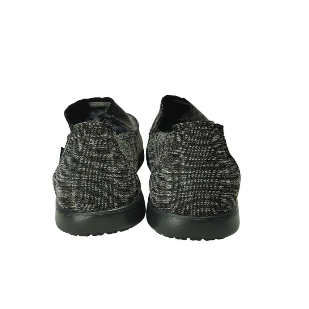 Crocs Men's Santa Cruz SL Slip-On Canvas Loafers Dark Gray Black M13 205708